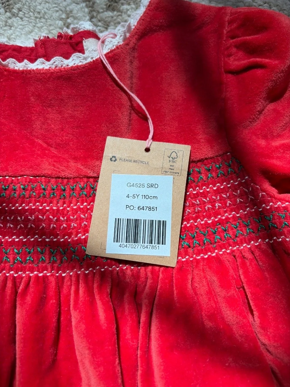 NWT Mini Boden Winter Dress, size 4/5